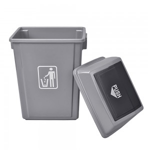 Nkọwa dị elu 660L Plastic Waste Bin Dumpster N'èzí stackable ahịhịa ahịhịa nwere mkpuchi