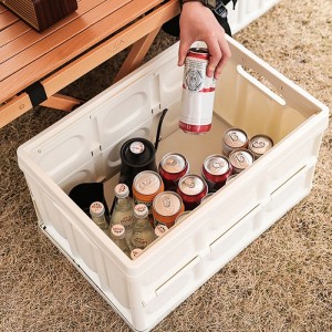 Plastic camping storage container camping bin with lid